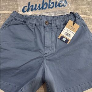 NEW Chubbies Men's Slate Gray Flat Front Shorts
